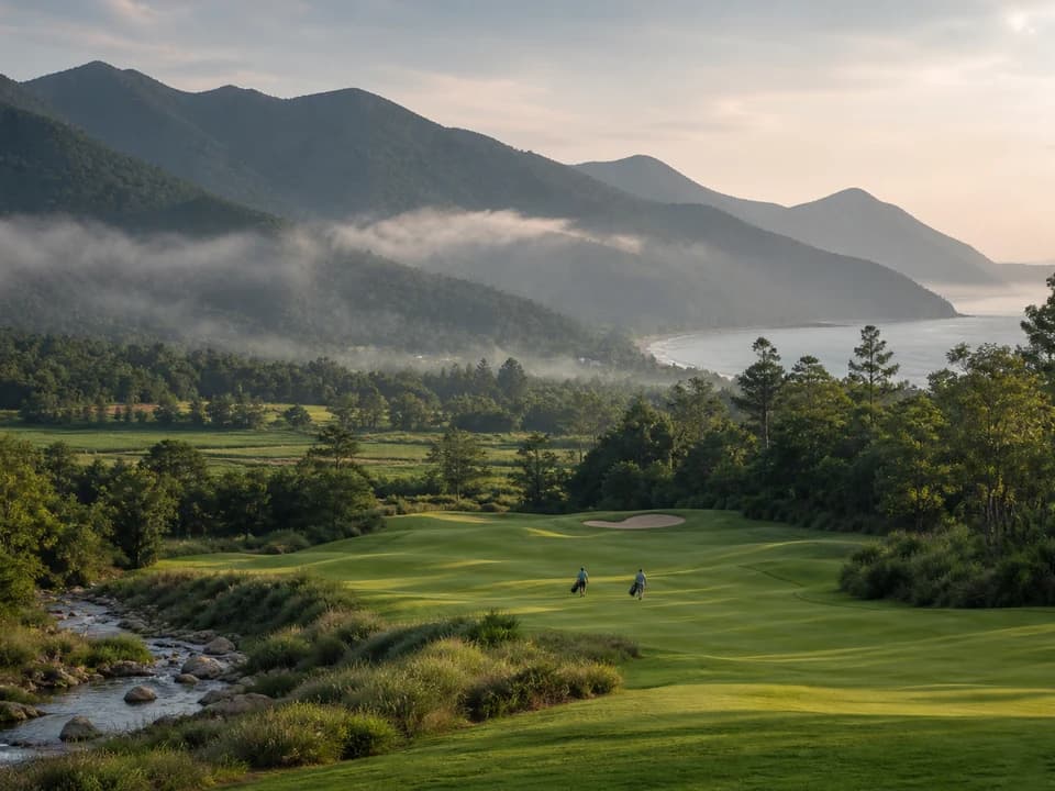 산과 바다, 계곡 지형을 표현한 랑코 지역 골프 코스
