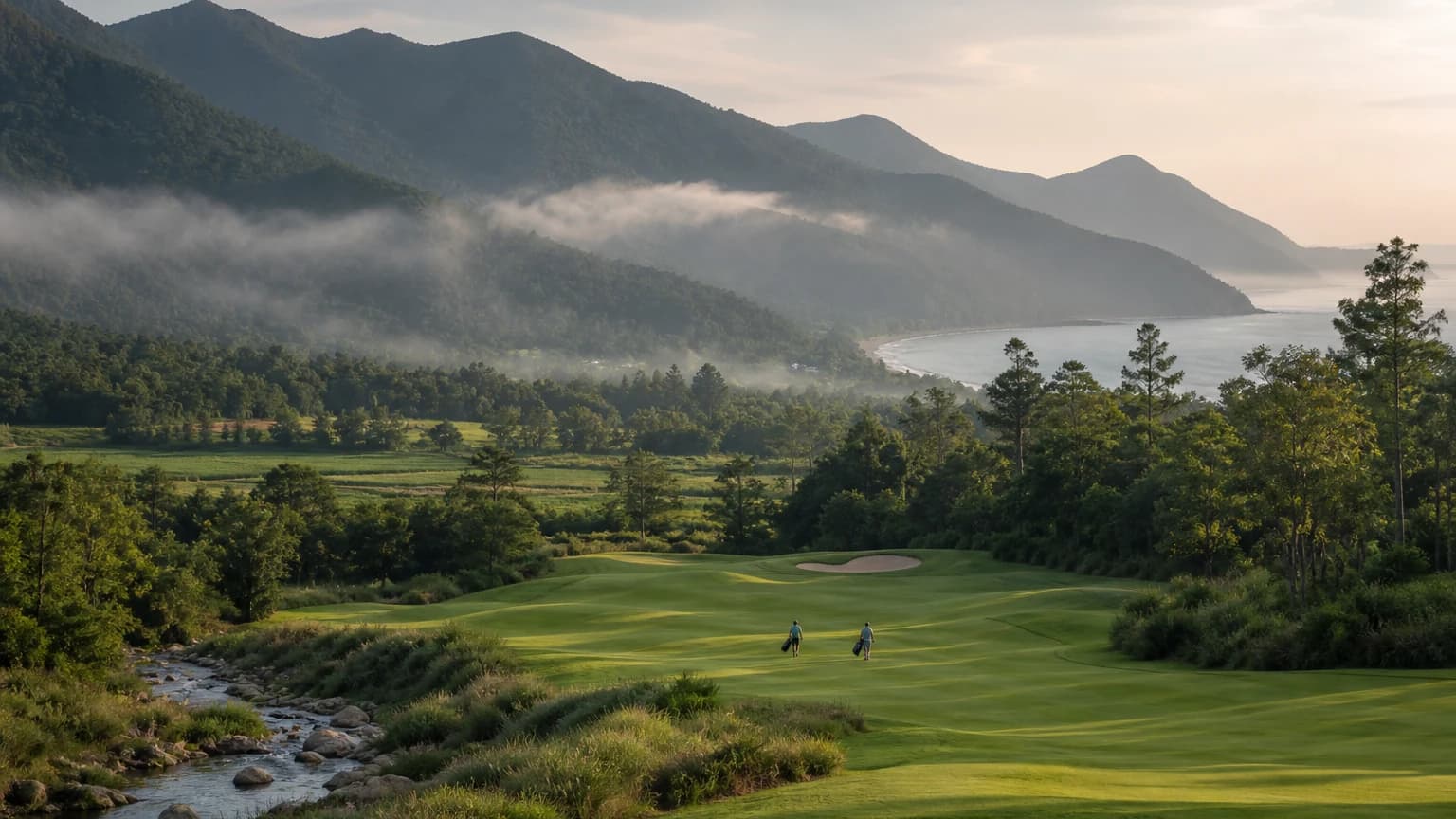 산과 바다, 계곡 지형을 표현한 랑코 지역 골프 코스